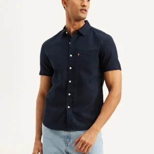 Men's Solid Slim Fit Oxford Shirt